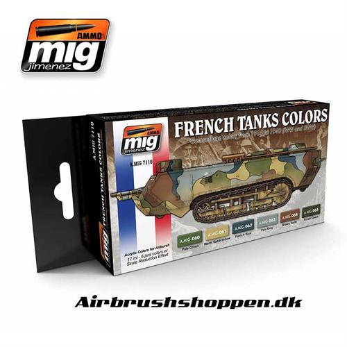 A.MIG 7110 WW I & WW II French Camouflage Set 6x17 ml